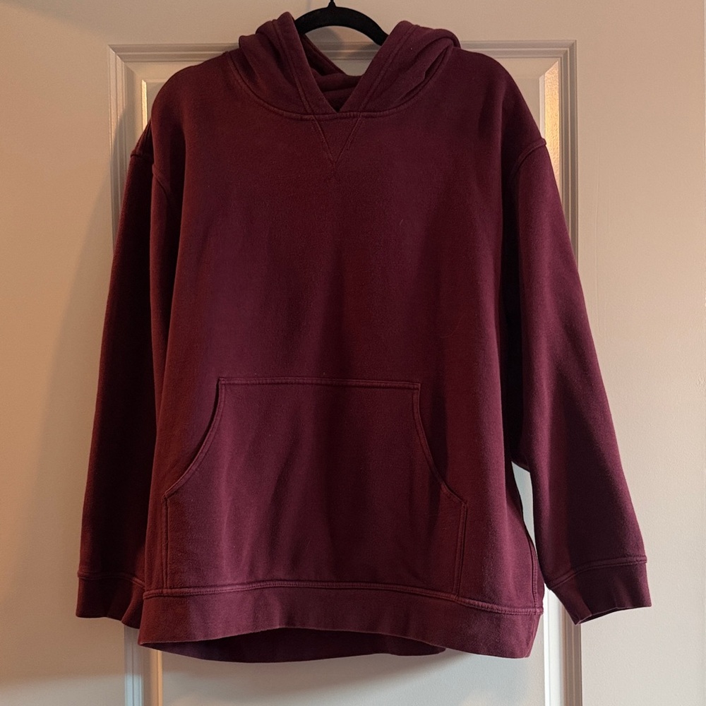 Burgundy Hoodie with Front Pocket